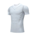 Men'S Running Compression Shirts Short Sleeve Sport Gym Tees Fitness Quick Dry Sweatshirt Jogging Tracksuit Athletic Shirt Tops