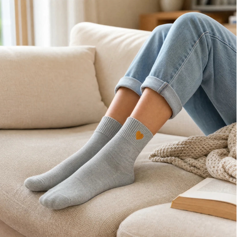 Chaussettes Petit Cœur Doré