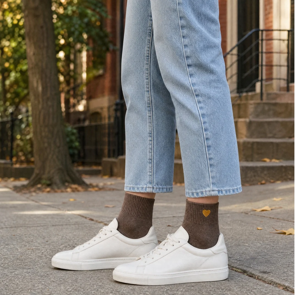 Chaussettes Petit Cœur Doré