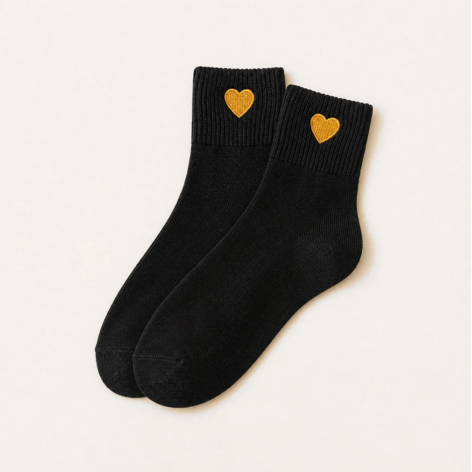 Chaussettes Petit Cœur Doré
