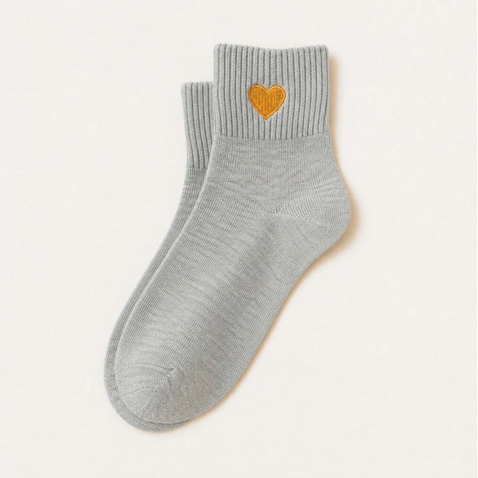 Chaussettes Petit Cœur Doré