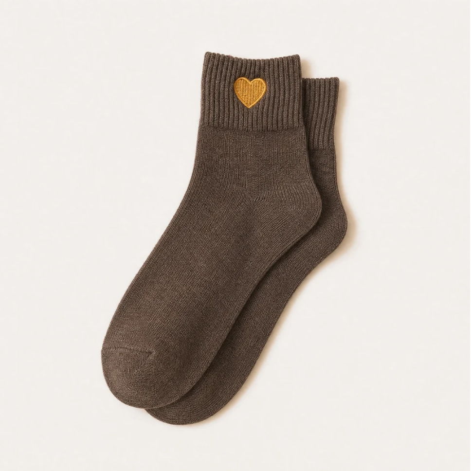 Chaussettes Petit Cœur Doré