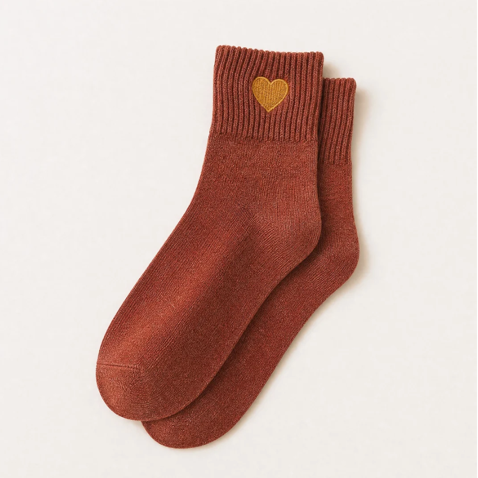 Chaussettes Petit Cœur Doré