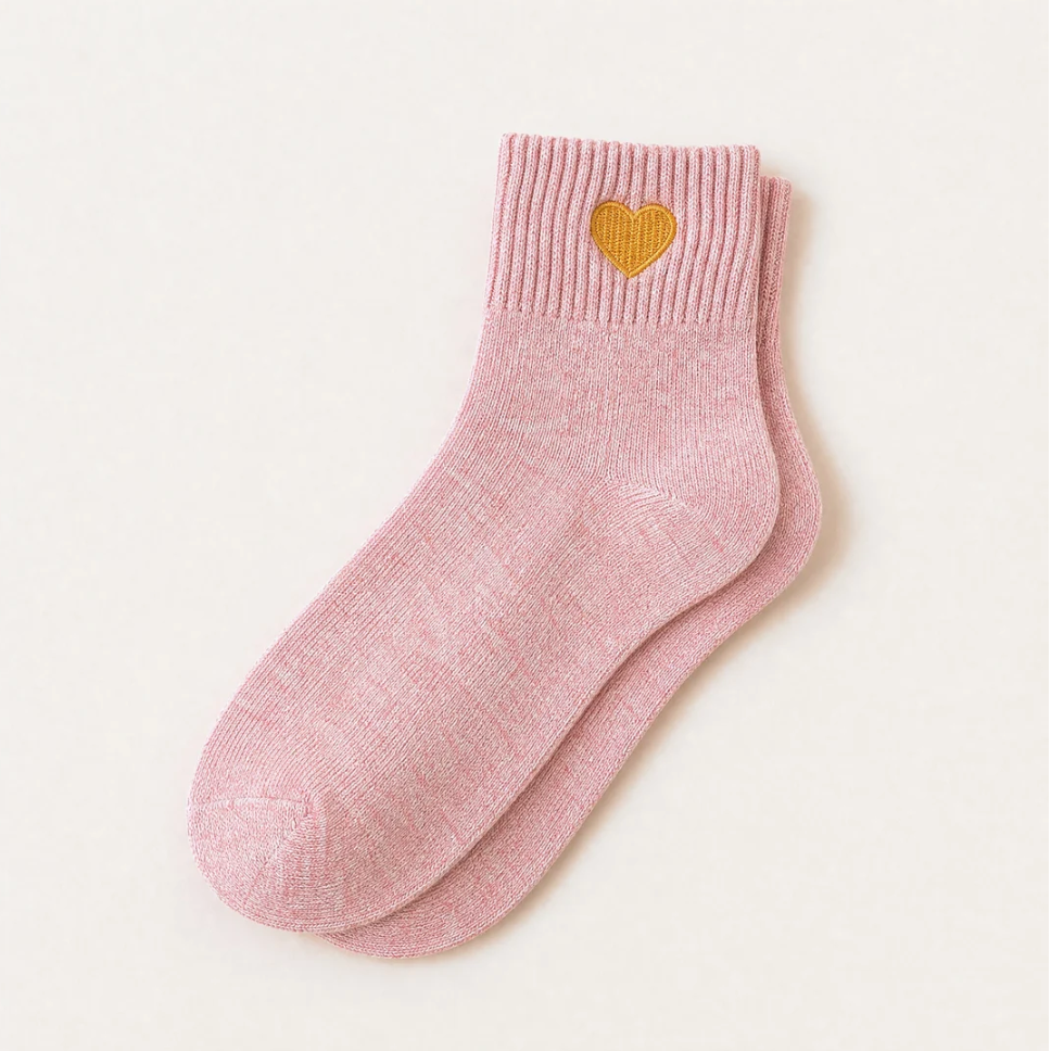 Chaussettes Petit Cœur Doré