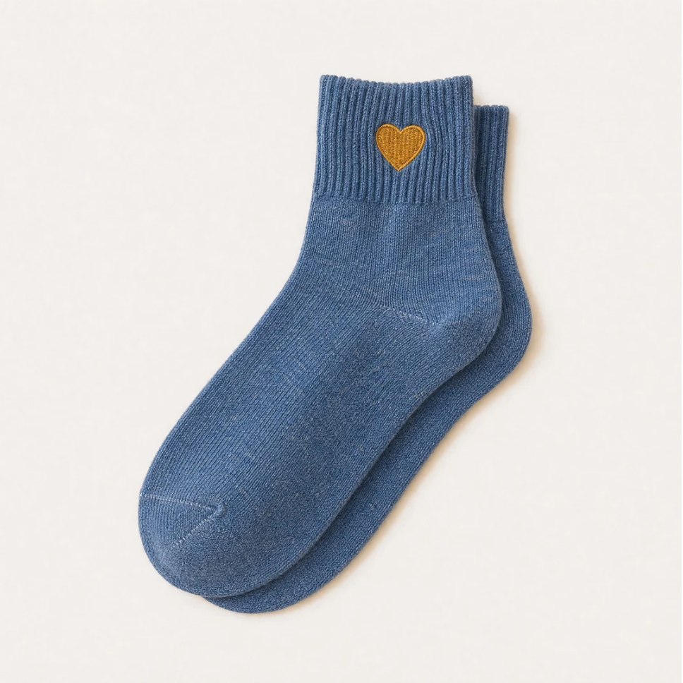Chaussettes Petit Cœur Doré