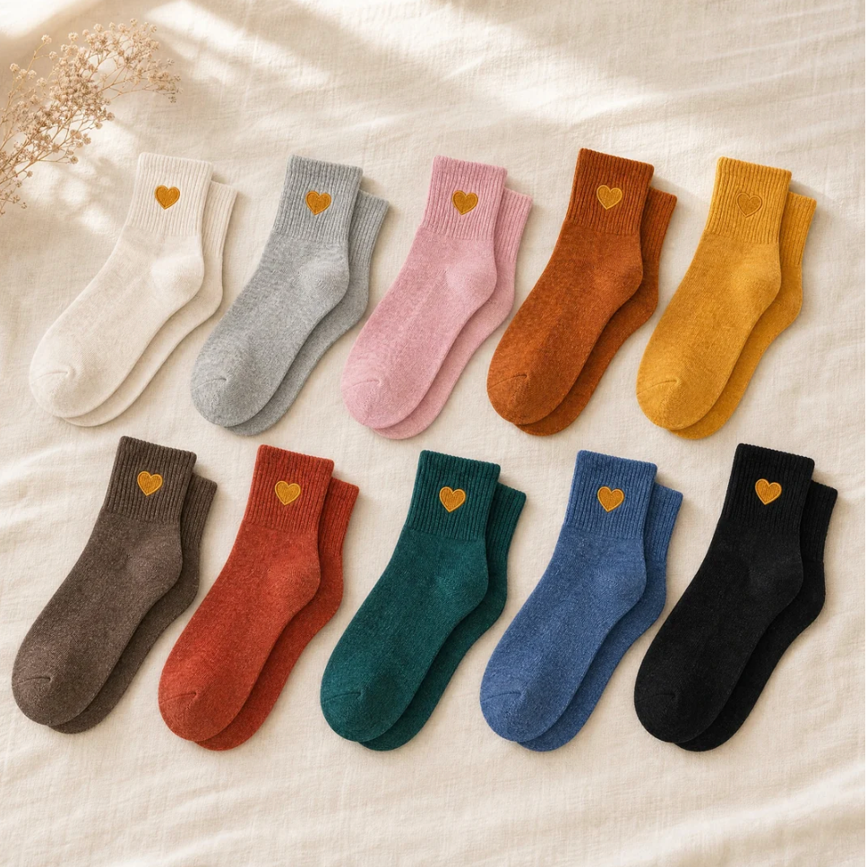 Chaussettes Petit Cœur Doré