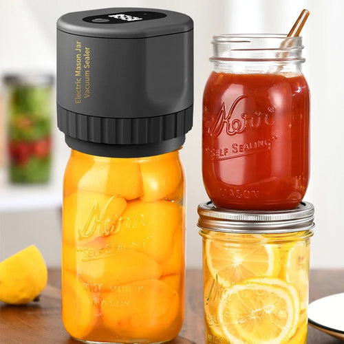 5W Lithium Battery Powered Semi-Automatic Mason Can Sealer - LED Digital Vacuum Sealer, Used for Kitchen Bottles and Cans, Prese