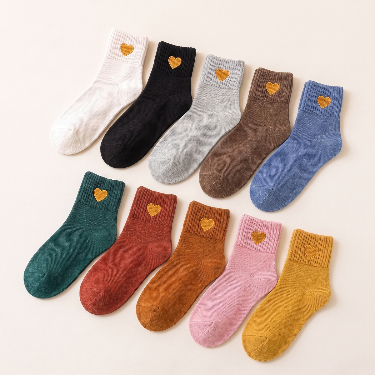 Chaussettes Petit Cœur Doré